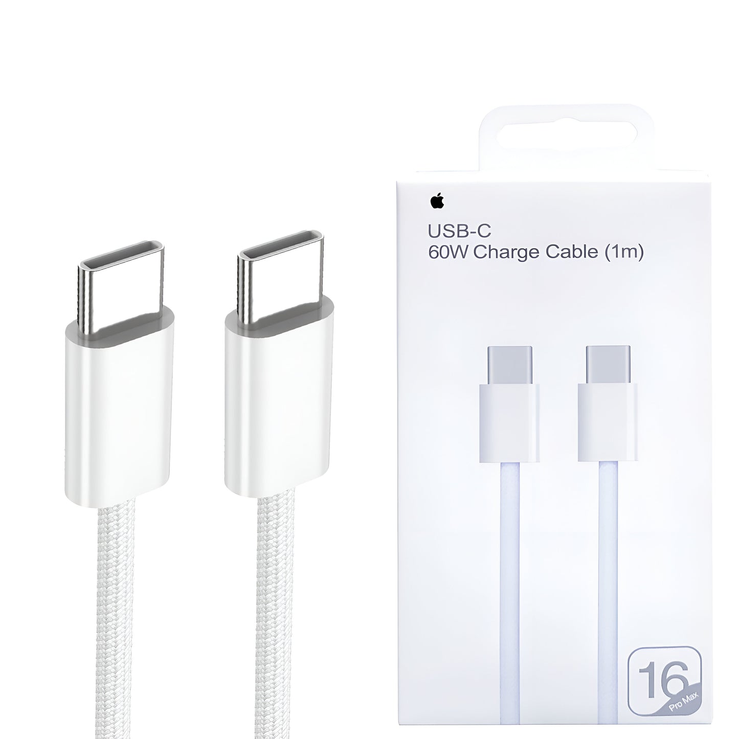 PHONE 16 PRO MAX 60W TYPE C TO C PD FAST CHARGING NYLON CABLE