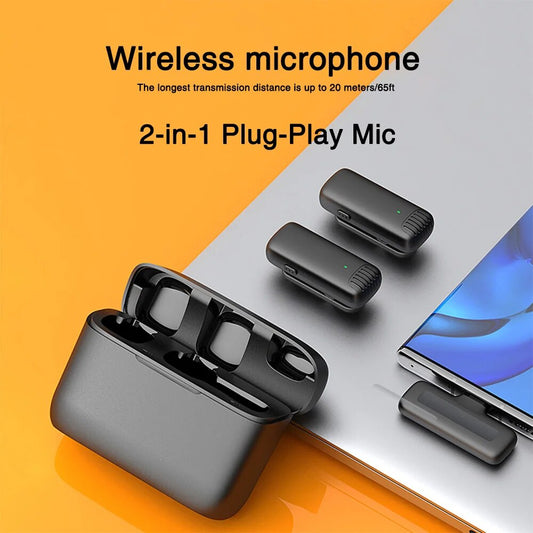 J13 Lavalier Microphone with Charging Case Video Recording Mic