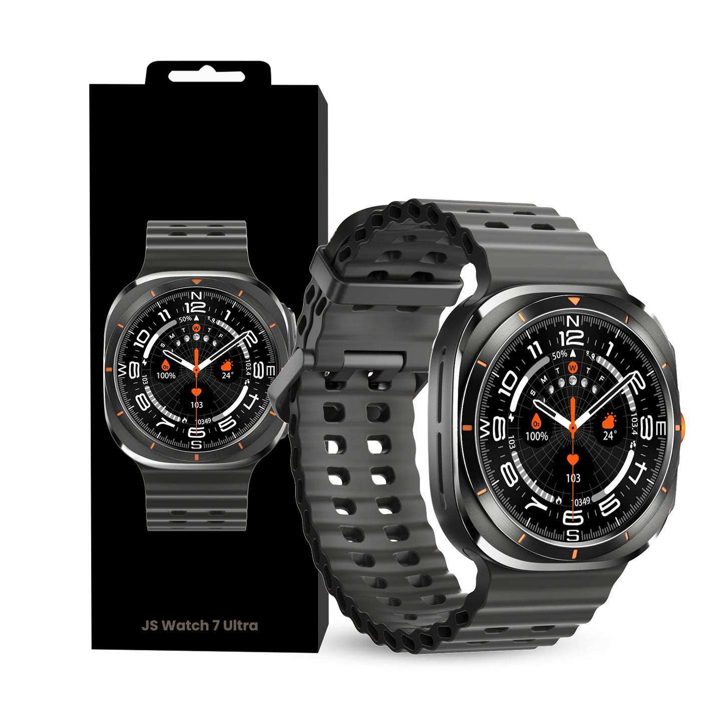 JS WATCH7 ULTRA 1.43 AMOLED DISPLAY WATERPROOF BLACK